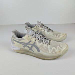 Asics Gel-Resolution 8 Men's Size 11.5 Tennis Shoes Ivory White Pickleball Court